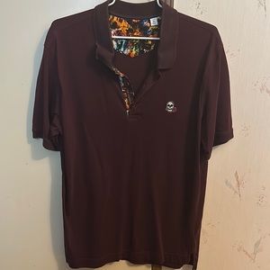 Robert Graham maroon Polo Shirt with Classic Knit Fabric